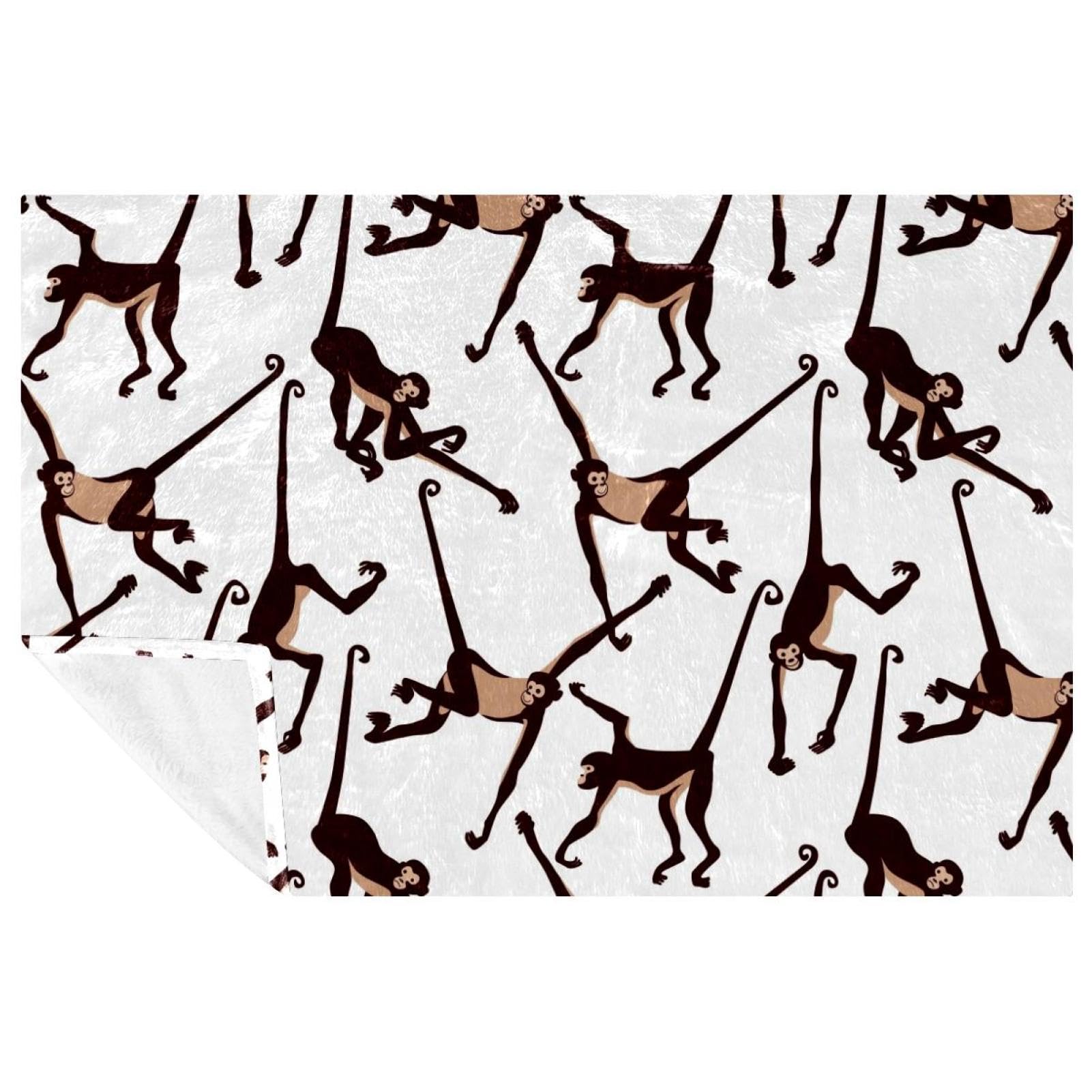 Couverture singe douce chaude lit canapé grand plaid enfant pique nique