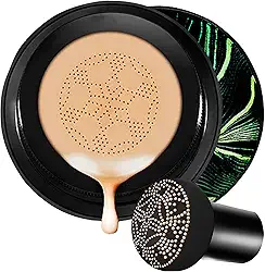 Aurovida Base Moisture Cushion Cc Cream Para Pele Madura - Corretivo Impecável Bb Cream Com Textura De Cogumelo, Air Cushion Cc À Prova D'Água De Longa Duração, Creme De Maquiagem Natural Com Mel E