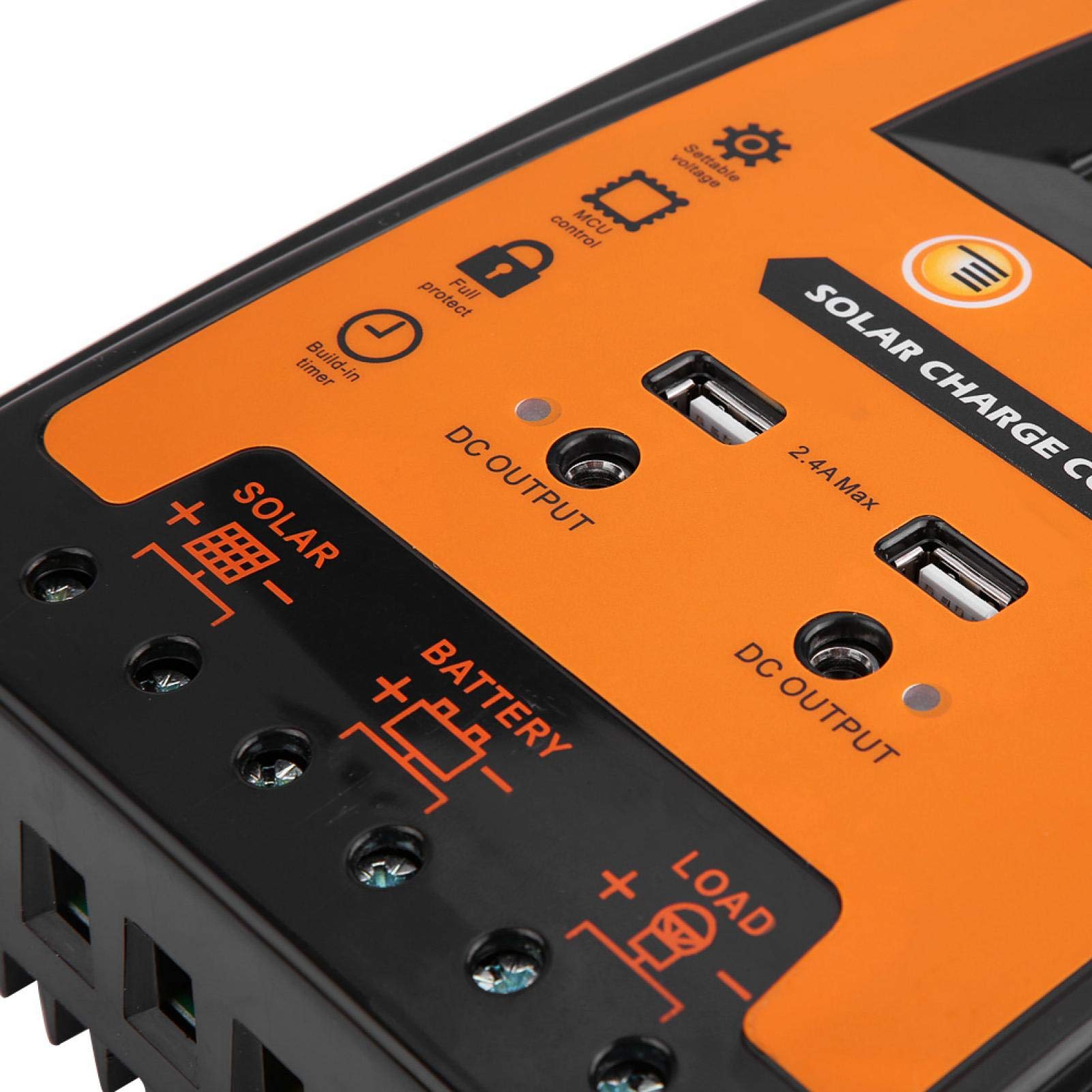 Regolatore di carica per pannelli solari, 12V 24V 30A50A Regolatore carica solare MPPT Regolatore batteria pannello solare Doppio display LCD USB70A