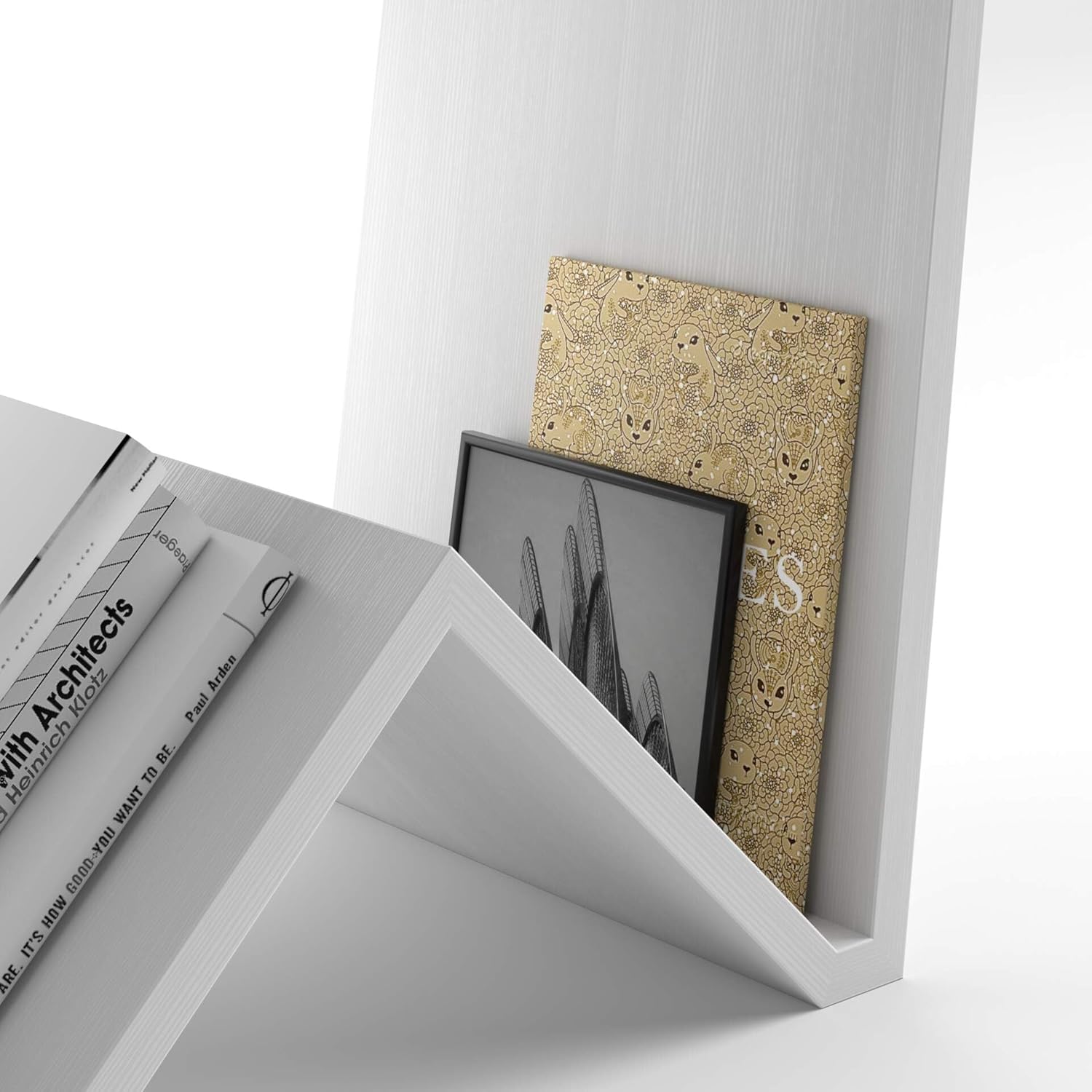 Mobili Fiver, Emma Low Coffee Table, Ashwood White, Made in Italy