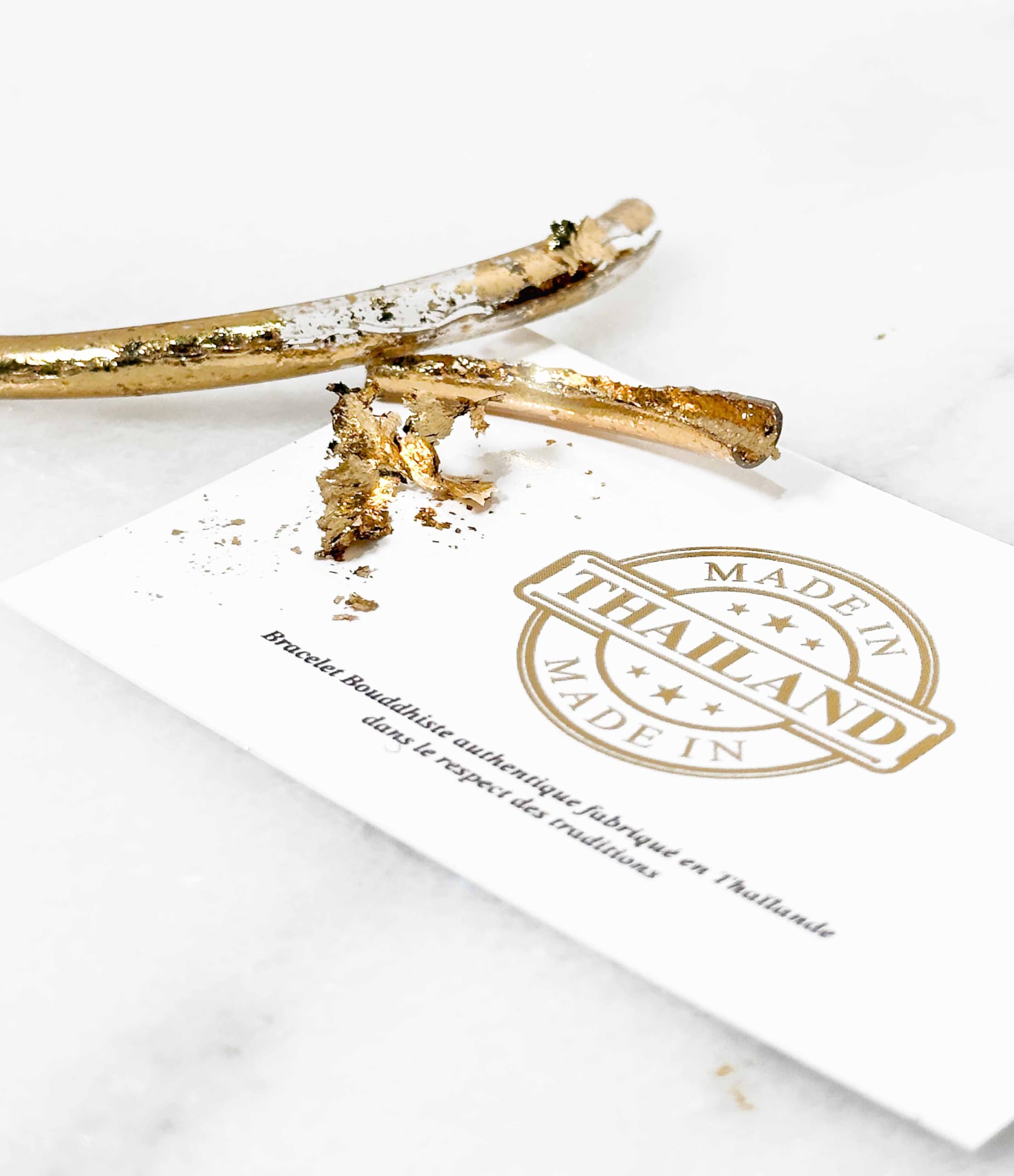 Paloma - Pulsera budista con mantra de la suerte, diseño de oro real, XS - 57mm, Plata