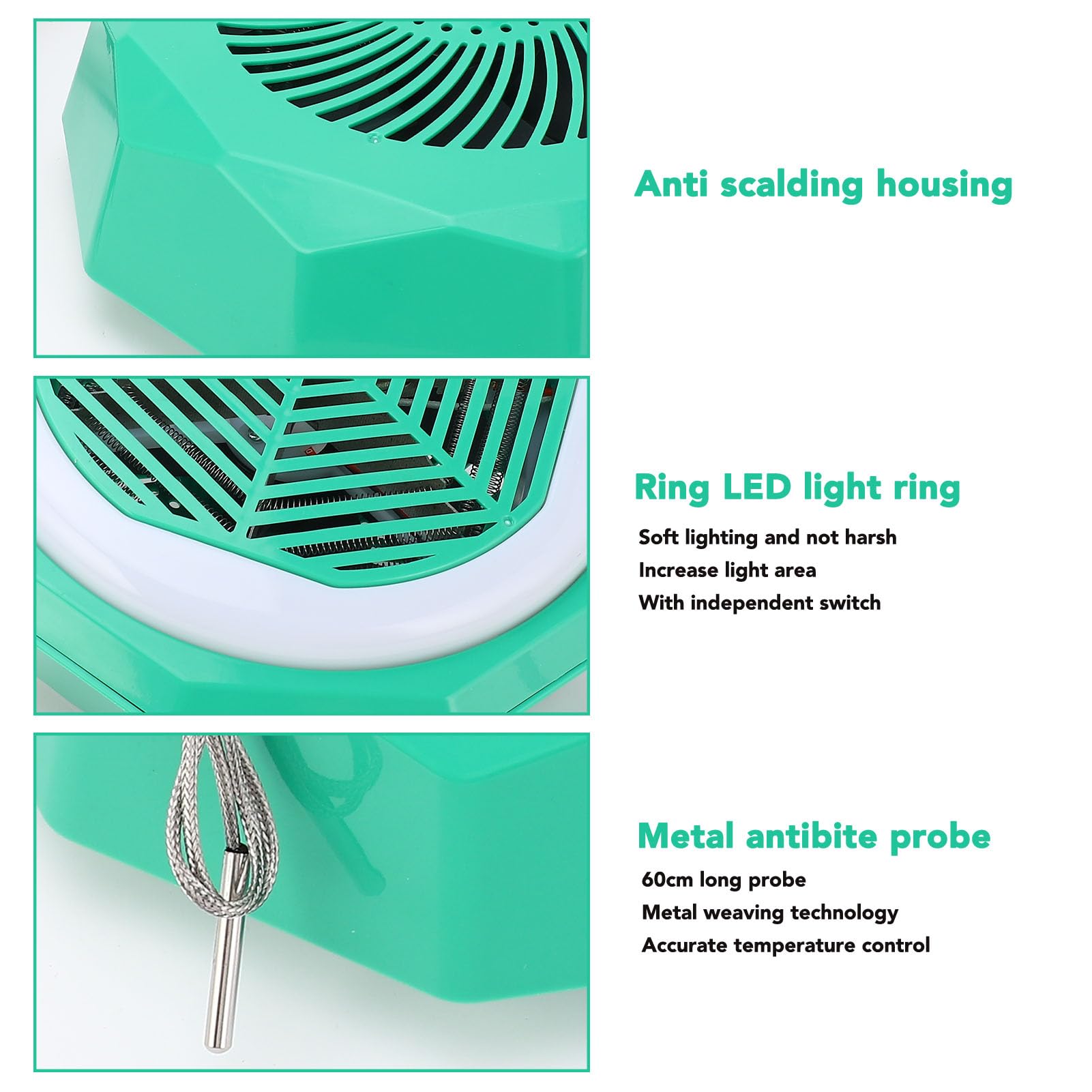 Zerodis Lampada Riscaldante per Bestiame, Riscaldamento per Animali Domestici, Lampada Riscaldante per Animali Domestici, con Telecomando, Temperatura Regolabile, (Plug 220v)