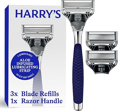 Harrys Erkekler i in Jilet - Krom T ra  B a  | Ya lama  eridi ve Hassas D zelticili 5 B akl  Jilet, 3 Kartu
