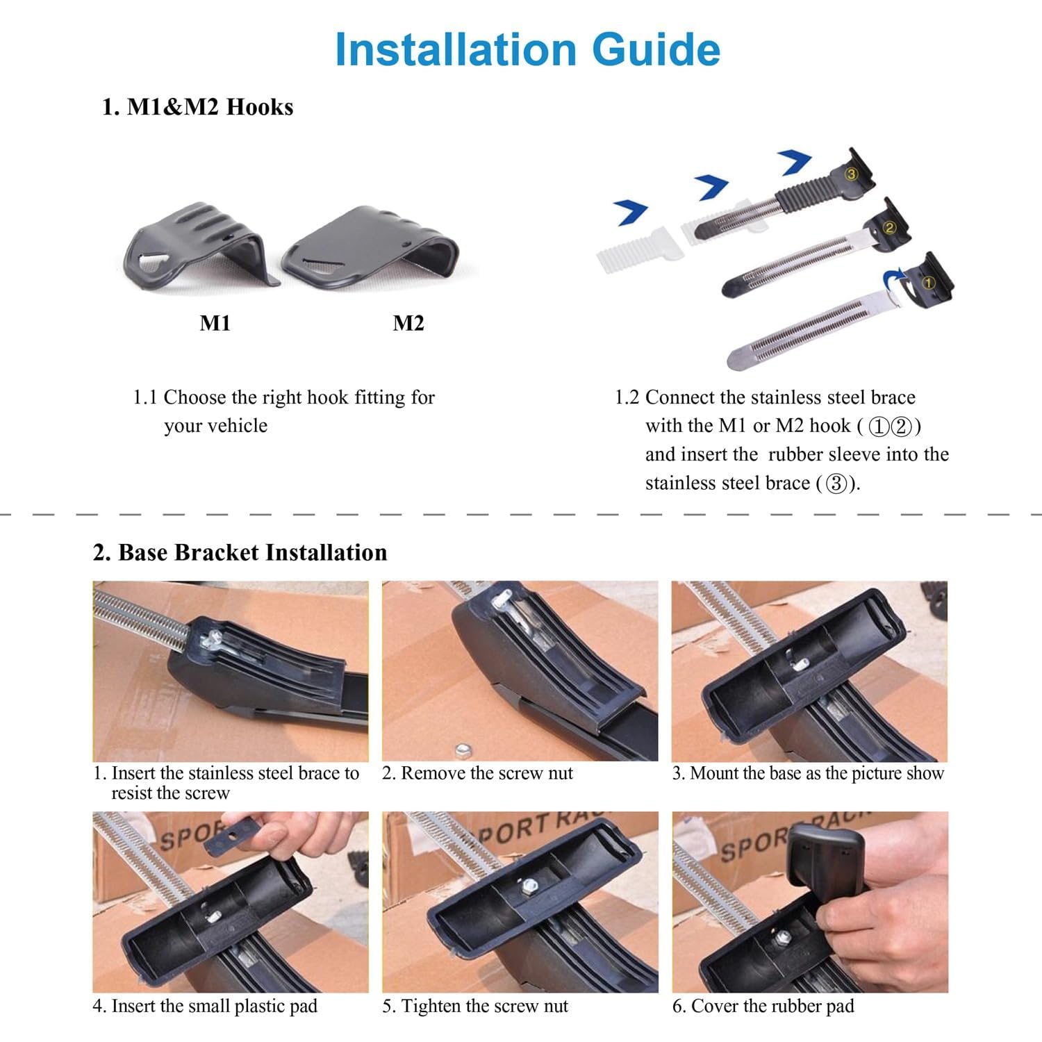 Universal Roof Rack Adjustable 48" Cross Bars, Upgraded Aluminum Alloy Car Roof Rack Carrier Holders Brackets, for Ski Luggage Rack Kayak Bike Canoe Snowboard Cargo Basket,165LB/75KG Capacity