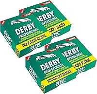 Vista 1 de 400 cuchillas de afeitar profesionales Derby de un solo filo para maquinilla de afeitar recta (cuatrocientas piezas)