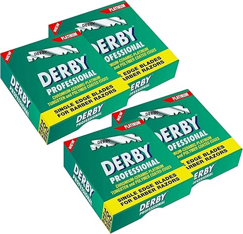 400 cuchillas de afeitar profesionales Derby de un solo filo para maquinilla de afeitar recta (cuatrocientas piezas)