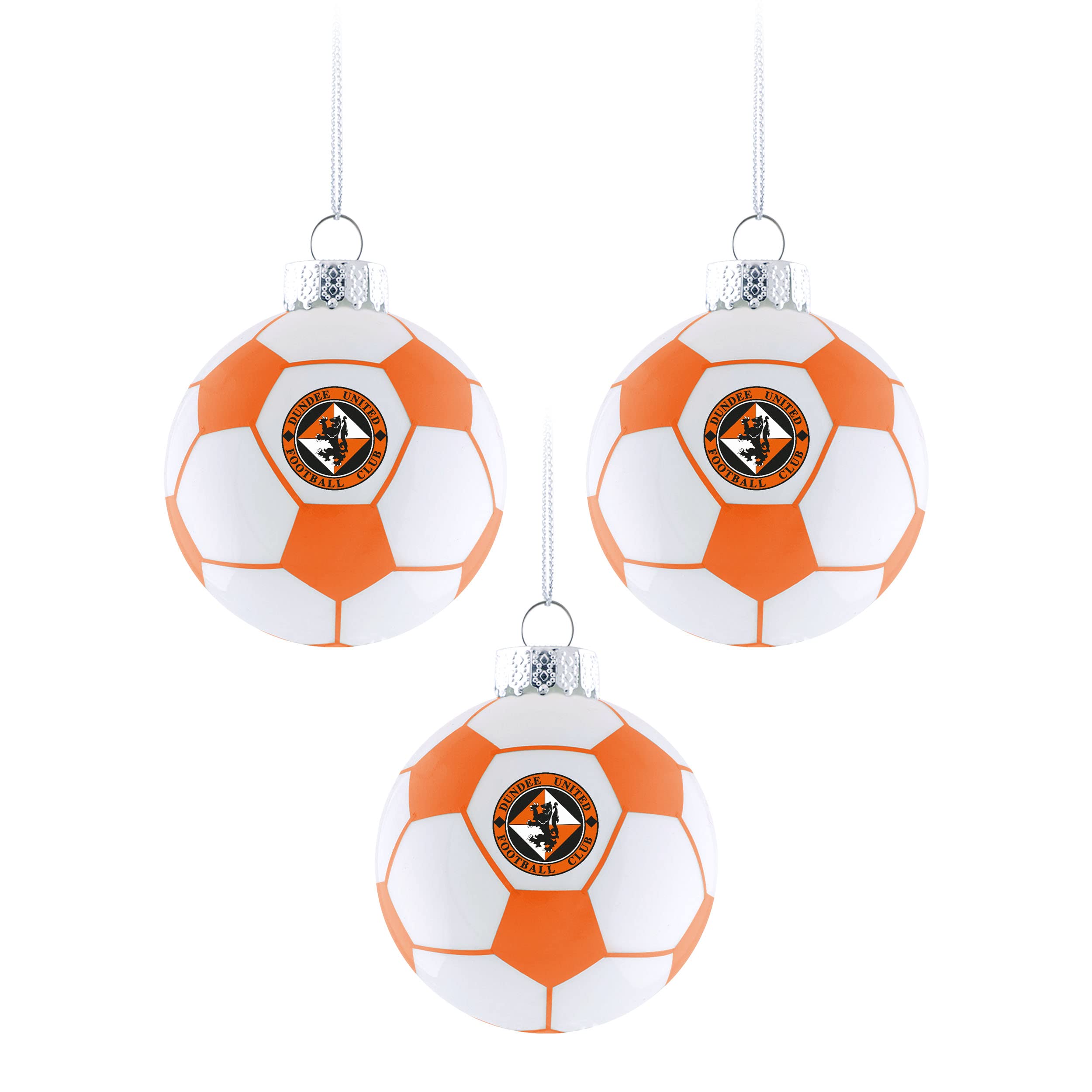 Foco Dundee United Scottish Premiership Spl Football Fan Christmas Tree Haning Ornament 3 Pack Baubles
