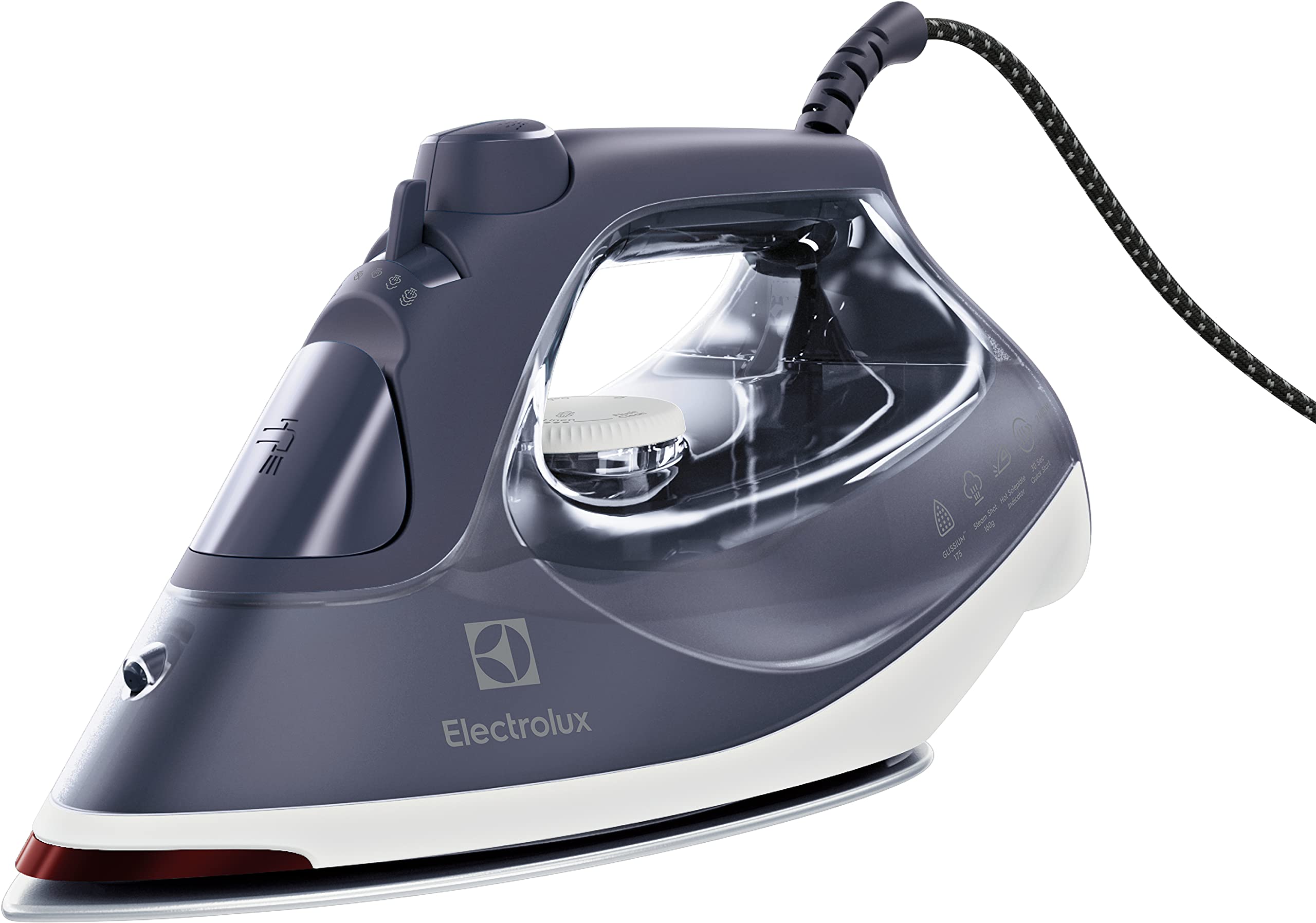 Electrolux Plancha Refine 600 E6SI1-2MN, Plancha a vapor con suela GLISSIUM 175 resistente a los arañazos, autolimpiante con FlushClean, antigoteo, Misty Navy