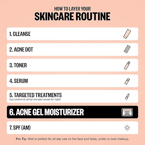 Miniatura 9 de PEACE OUT Gel hidratante para el cuidado de la piel, para uso facial diario con ácido salicílico y niacinamida, aumenta la hidratación y ayuda a