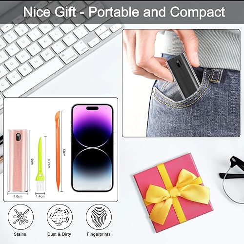 Miniatura 6 de Kit de limpiador de pantalla para laptop, espray de niebla para pantalla táctil para computadora, iPad, iPhone, teléfono celular, MacBook, monitor,