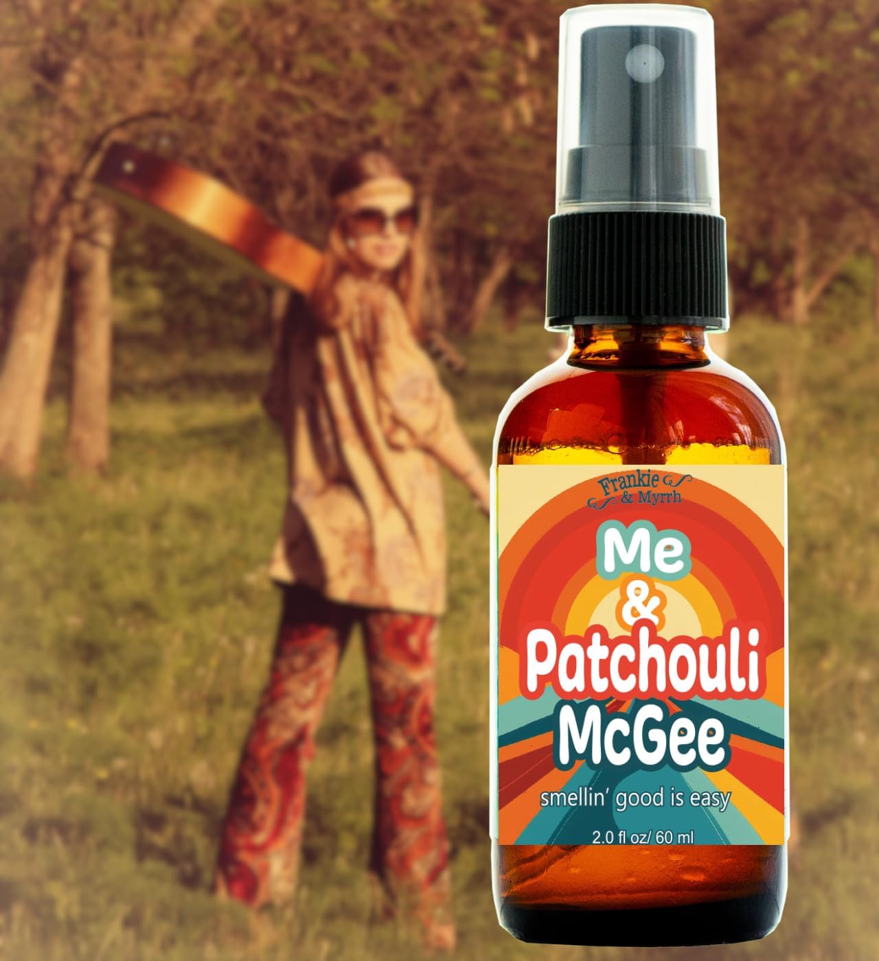 Frankie & Myrrh Me & Patchouli McGee | Patchouli Orange Vanilla Aromatherapy Spray (2 Fl Oz)+ Sticker Pack & Bonus Gift - Image 6
