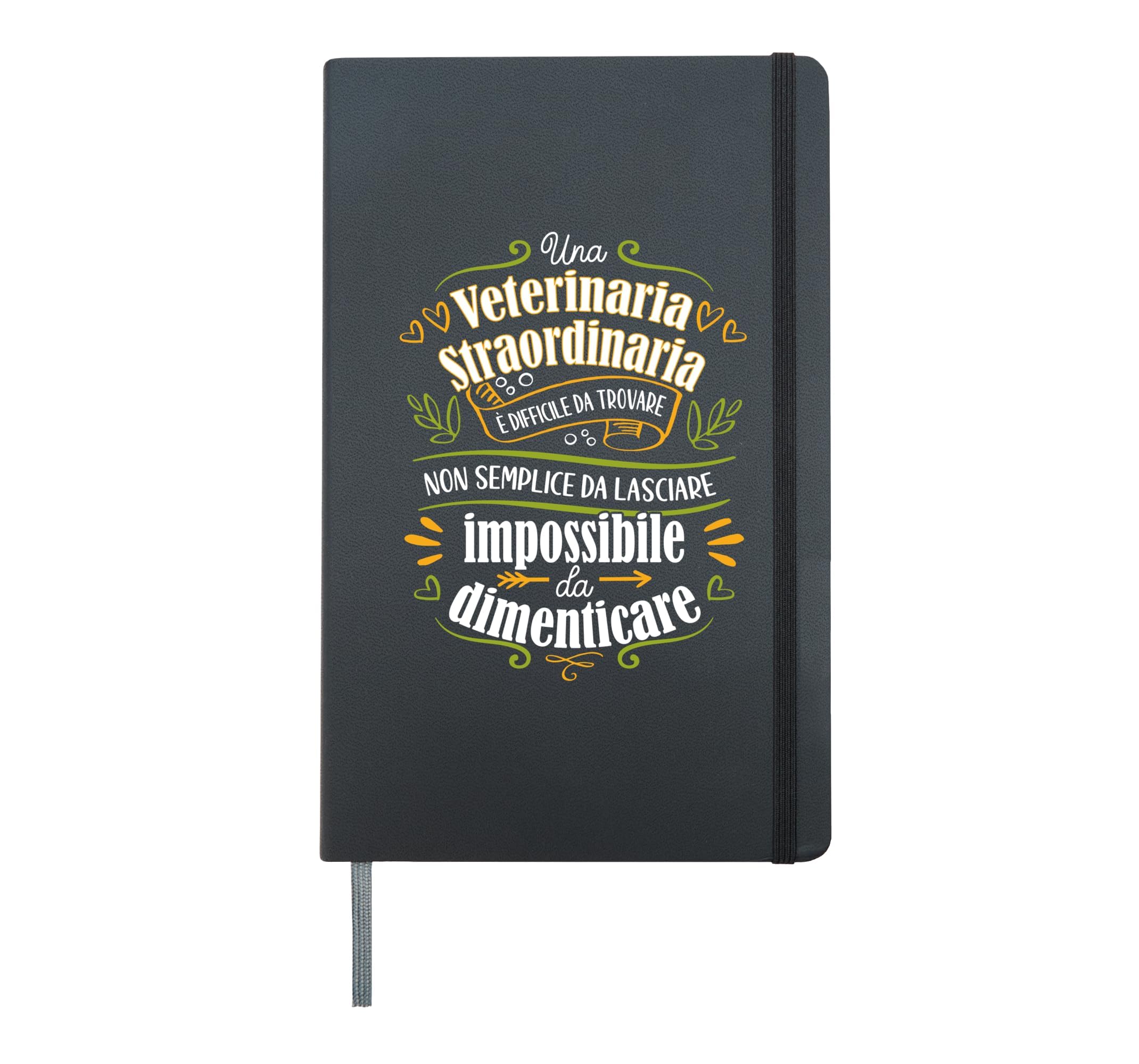 Veterinaria Straordinaria - Regalo Laurea Donna Veterinaria Hardcover Journal, Black