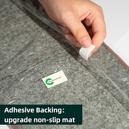 Miniatura 11 de Peldaños para escaleras, antideslizantes para peldaños de madera en interiores, 30 x 8 pulgadas, para mascotas, alfombras de madera antideslizantes