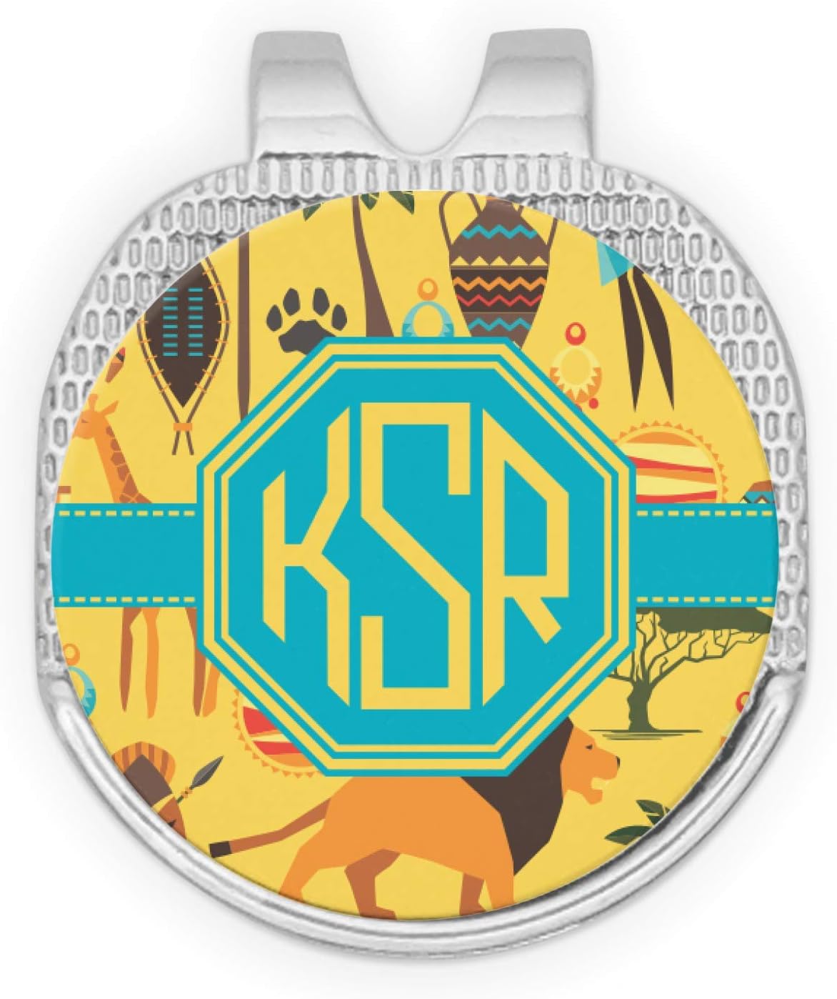 YouCustomizeIt Personalized African Safari Golf Ball Marker - Hat Clip - Silver