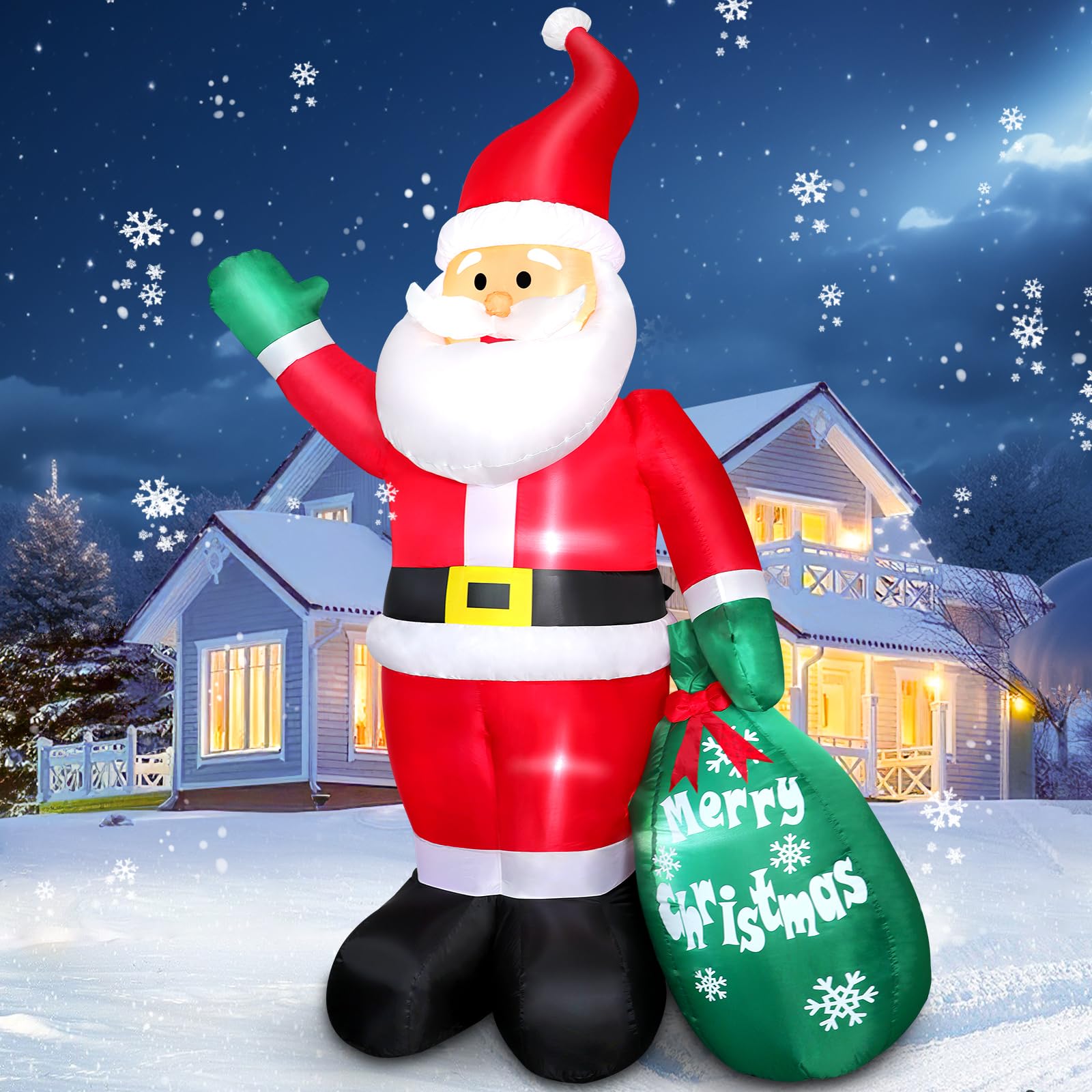 Omdekor 245cm Père Noël Gonflable avec Lumière LED, Veilleuse Gonflable Omdekor 245cm Père Noël Gonflable avec Lumière LED, Veilleuse Gonflable