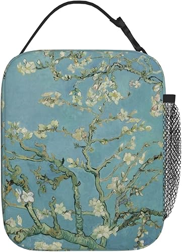 Miniatura 3 de Van Gogh - Lonchera con diseño de flor de almendra, duradera, aislada, reutilizable, para adultos, para hombres, mujeres y adultos