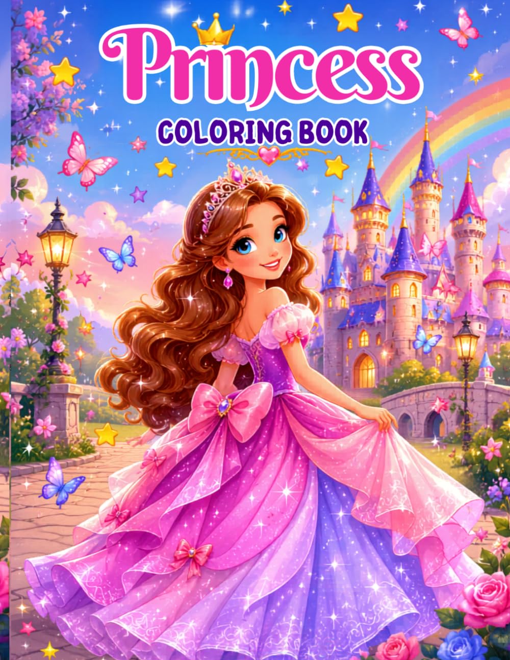 Princess: Coloring Book for Girls Ages 4-8
