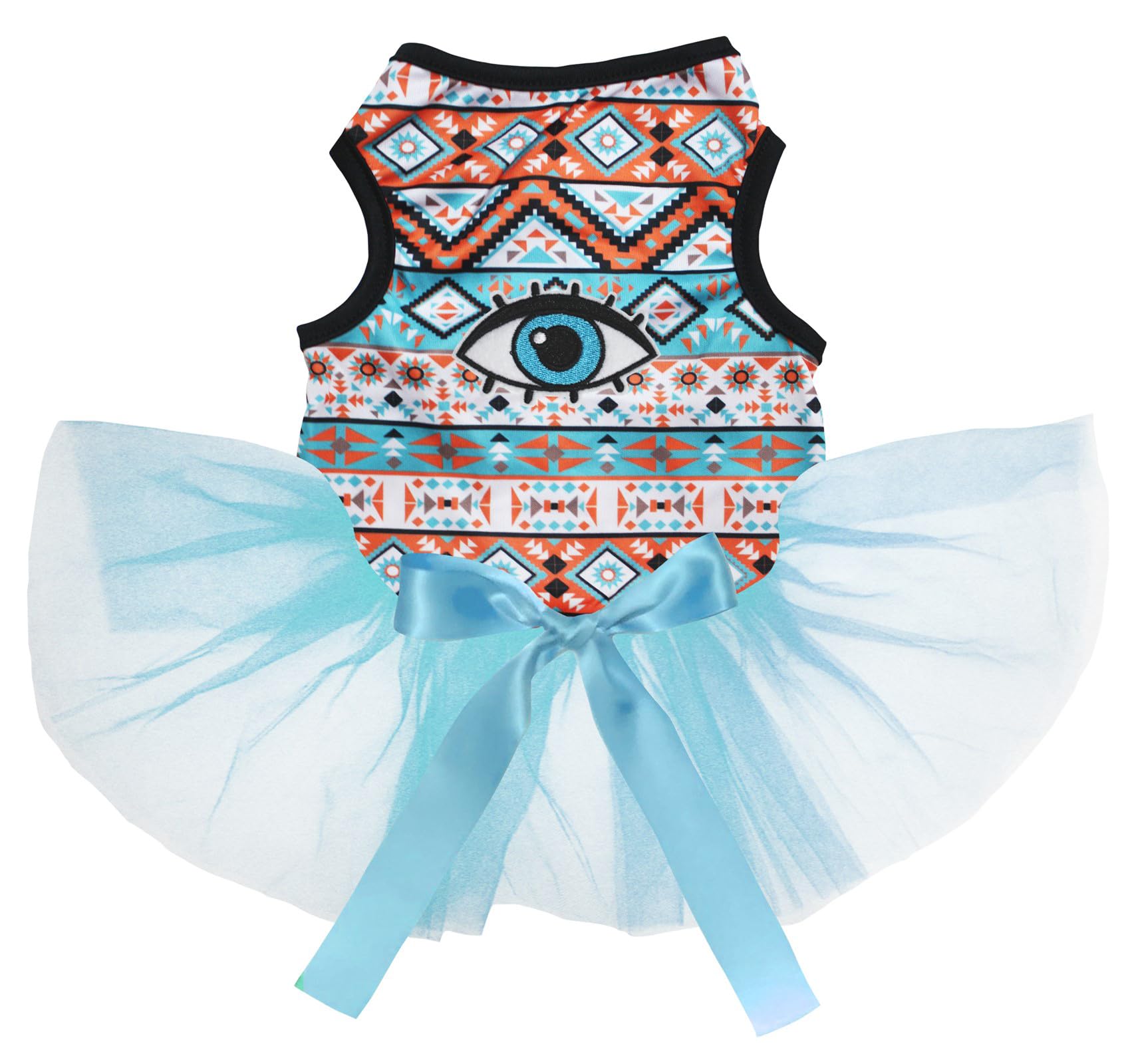 Robe pour chien géométrique bleu M Mysterious Eye