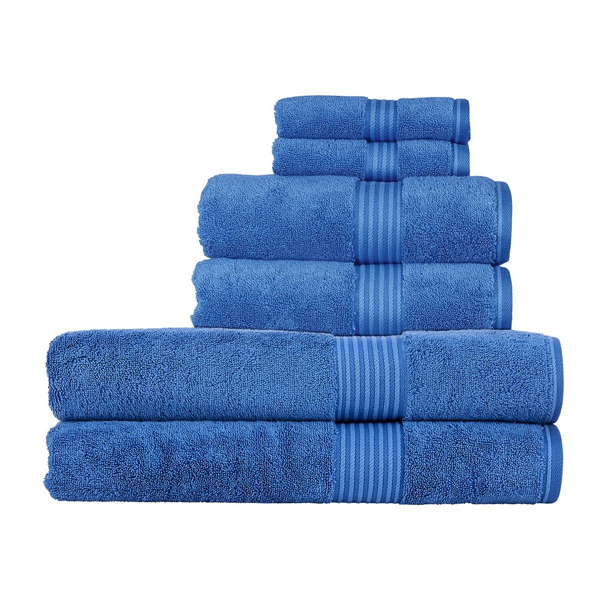 Christy Supreme Hygro 6 Piece Bath Sheet Set | Deep Sea Blue | 100% Luxury Supima Cotton | Ultra Soft | Super Absorbent | 650GSM | 2 Bath Sheets 2 Hand Towels 2 Face Cloths