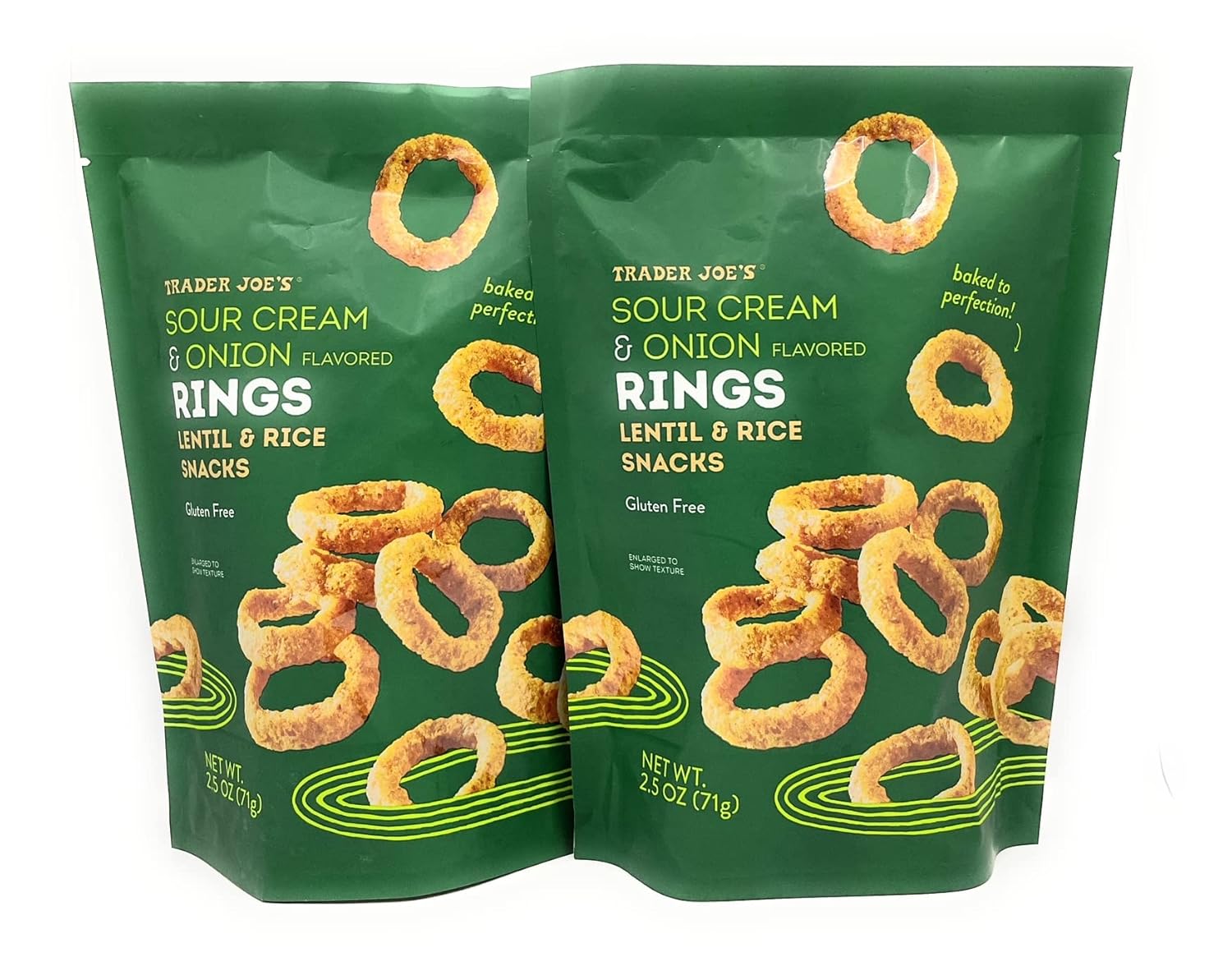 Sour Cream & Onion Flavored Rings, Lentil & Rice Snacks