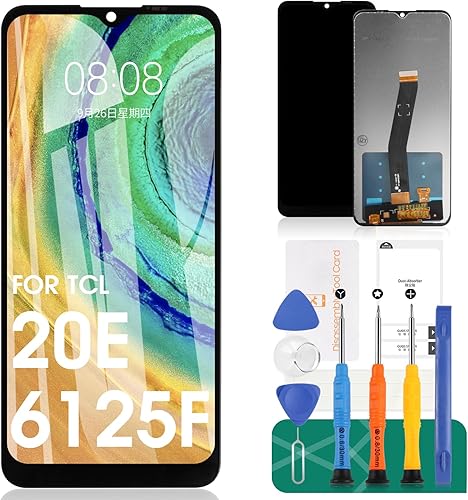 para TCL 20E reemplazo de pantalla para TCL 20E LCD Diaplay para 6125F 6125D pantalla táctil digitizador reemplazo Asamblea piezas de reparación
