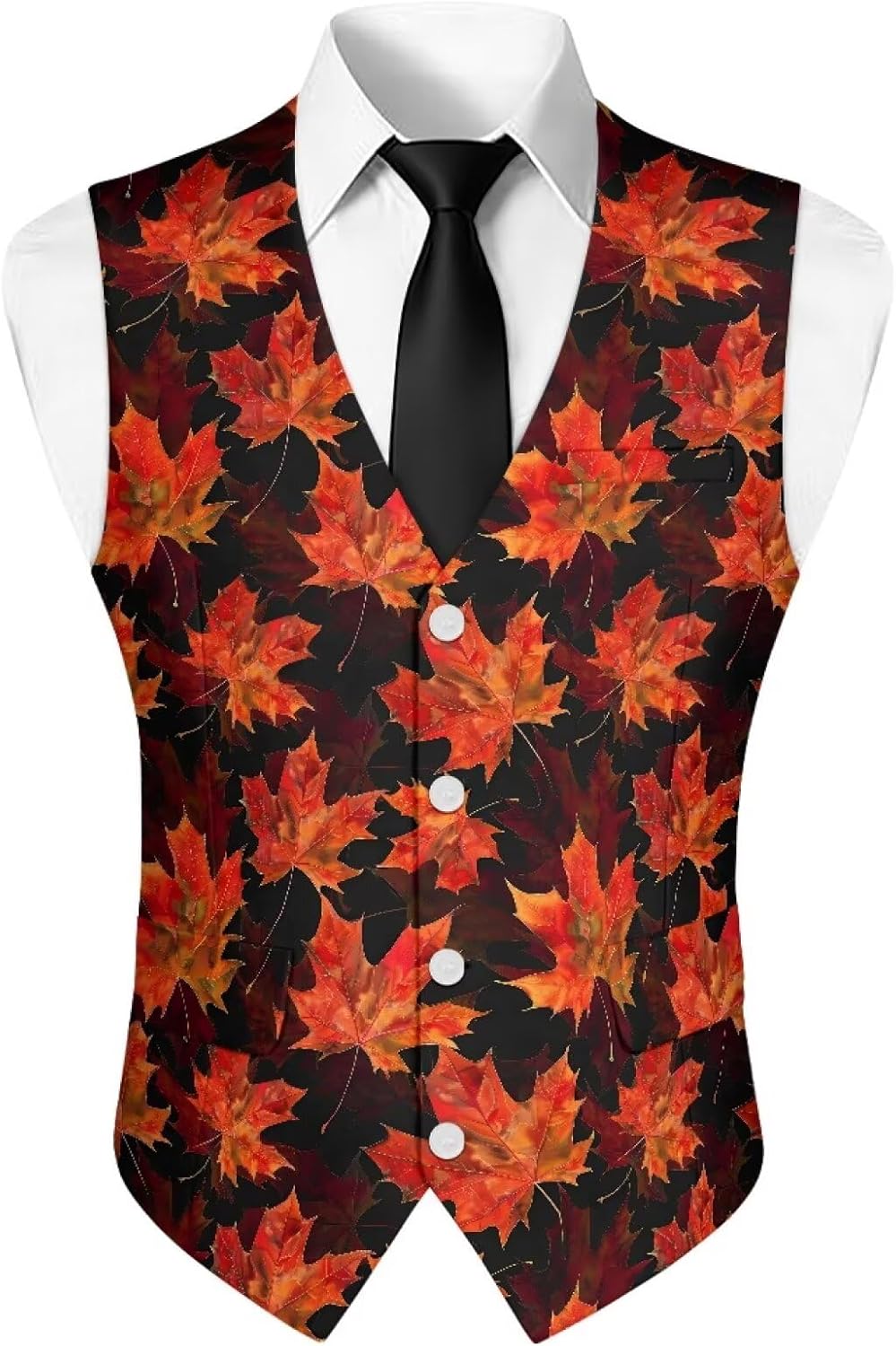 Mens Suit Vest V Neck Wrink-Free Vest for Men Slim Fit Back Strap Men's Suit Jacket with Pockets