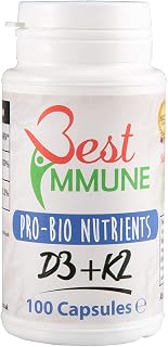 Natural Vitamina D3 2000UI K2 MK7 100mcg 100 cápsulas Máxima absorción Colecalciferol de calidad superior