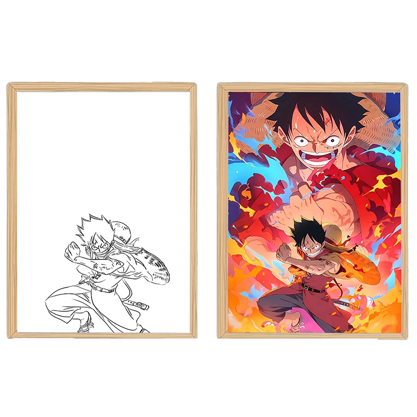 Amazon.co.jp: ワンピース ギア5 ルフィ ニカ 照明絵画装飾 3色のLED 