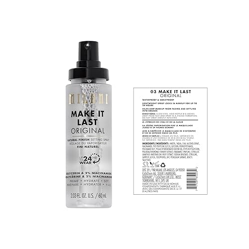 Miniatura 10 de Milani Make It Last Original  Spray de ajuste de acabado natural  Spray y base de ajuste 3 en 1  Prime + Correct + Set  Spray de acabado de