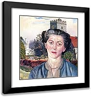 Vista 5 de ArtDirect Spencer, Stanley 20x21 Black Modern Framed Art Print Titled: Portrait of Rachel Westropp