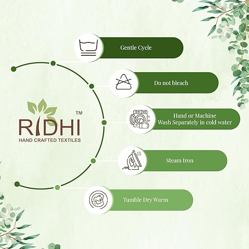 Miniatura 9 de Ridhi Sangria - Mantel redondo 100% algodón 110 % algodón, estampado a mano, lavable, reutilizable, para fiestas, bufé, comedor, bodas, campo,