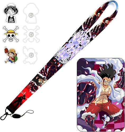 TJIUSI Cordón de anime con diseño de espada en línea para niños con soporte para credencial de identificación, cordón para el cuello y arte de
