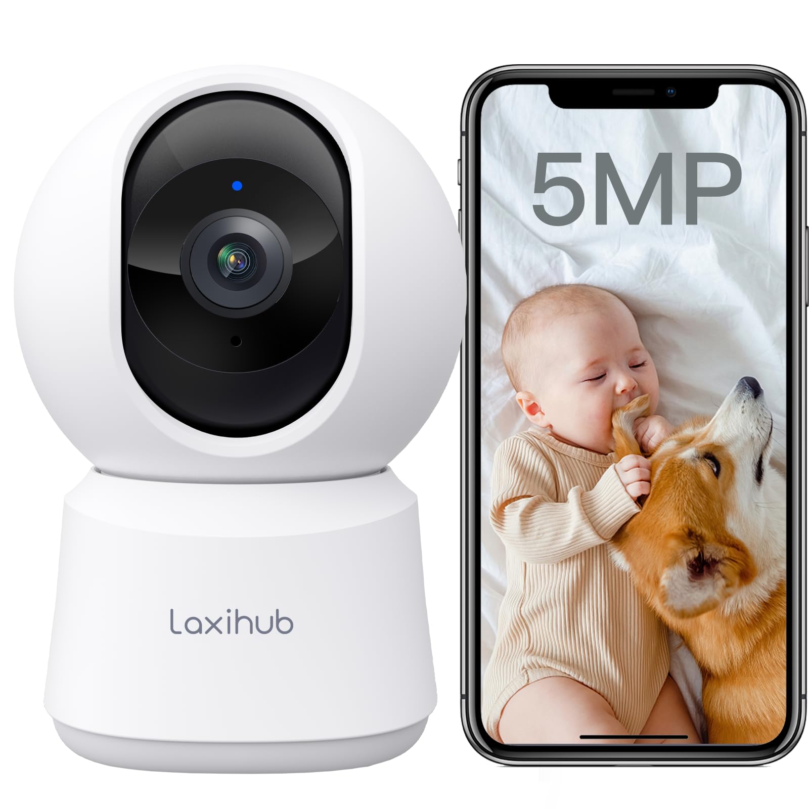 EZVIZ 2K Telecamera WiFi Interno, Videocamera Sorveglianza Interno 360° Pan/Tilt, Visione Notturna Intelligente, Tracciamento Automatico, Audio Bidirezionale, Modalità di Riposo, CP1 Pro Kit 2