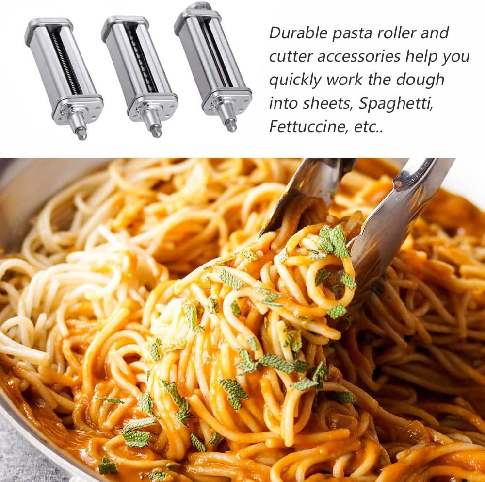 Pasta Maker Attachment Pasta Roller Cutter Parts for Noodle Press Machine Pasta Sheet Kitchen Aid Stand Mixer