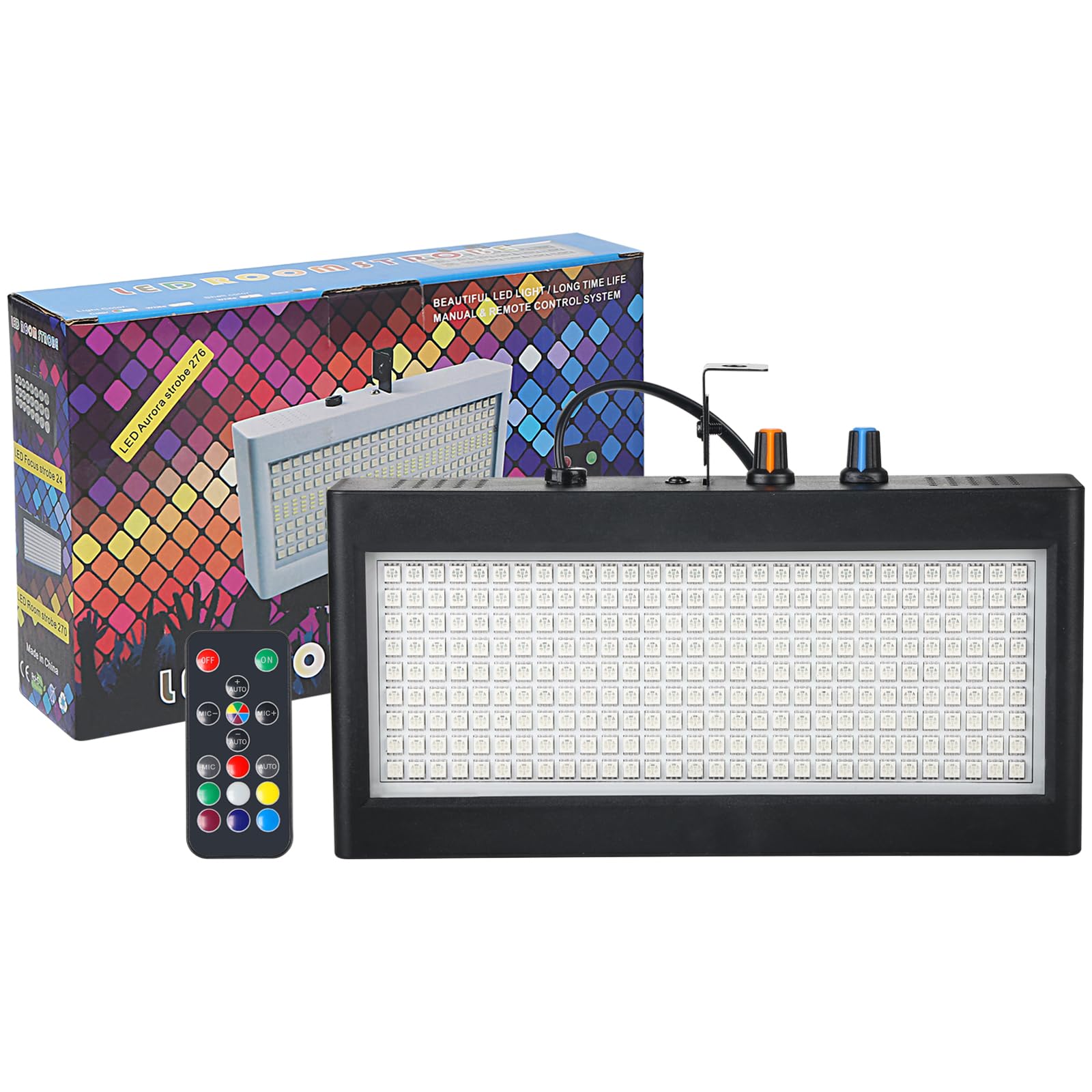 270LED Stroboscope Telecommande Dj Jeux de Lumiere Pour Soiree Strobe Light, LED Couleur Lumière Stroboscopique Avec Télécommande Flash Disco Lights Stromboscope Soirée Projecteur Lumiere Soiree