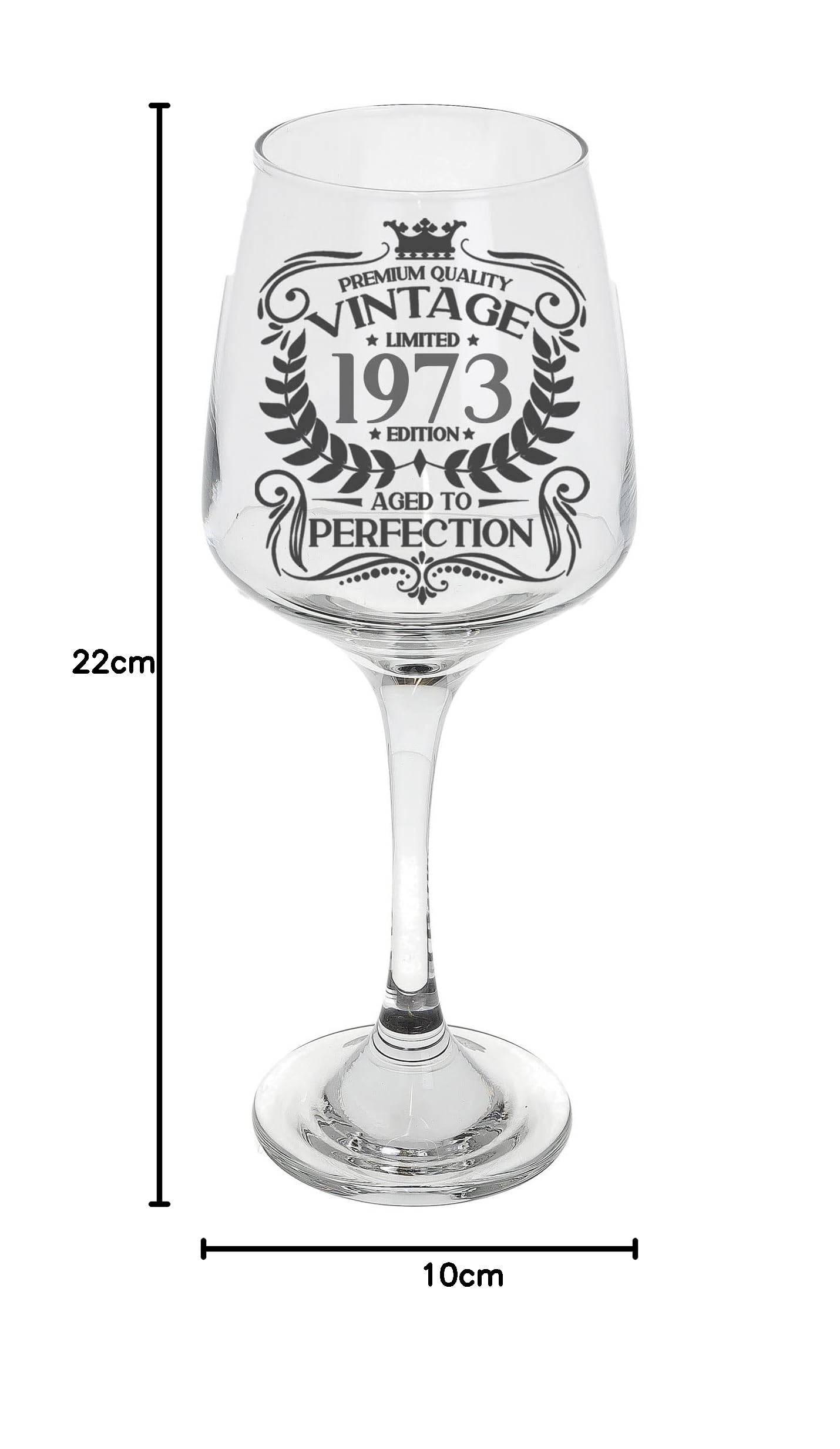 53rd Birthday Wine Glass - Vintage 1973 Gift -10