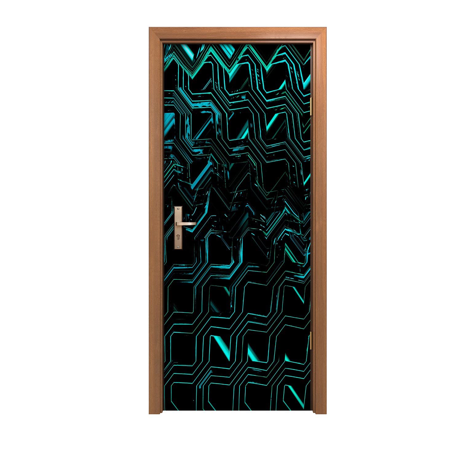Autocollant de porte murale 80x200cm pour déco graphique abstrait