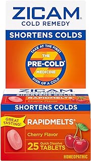 Zicam Cold Remedy RapidMelts Cherry Flavor, Zinc Formula, Quick Dissolve Tablets, 25 Count (Pack of 3)