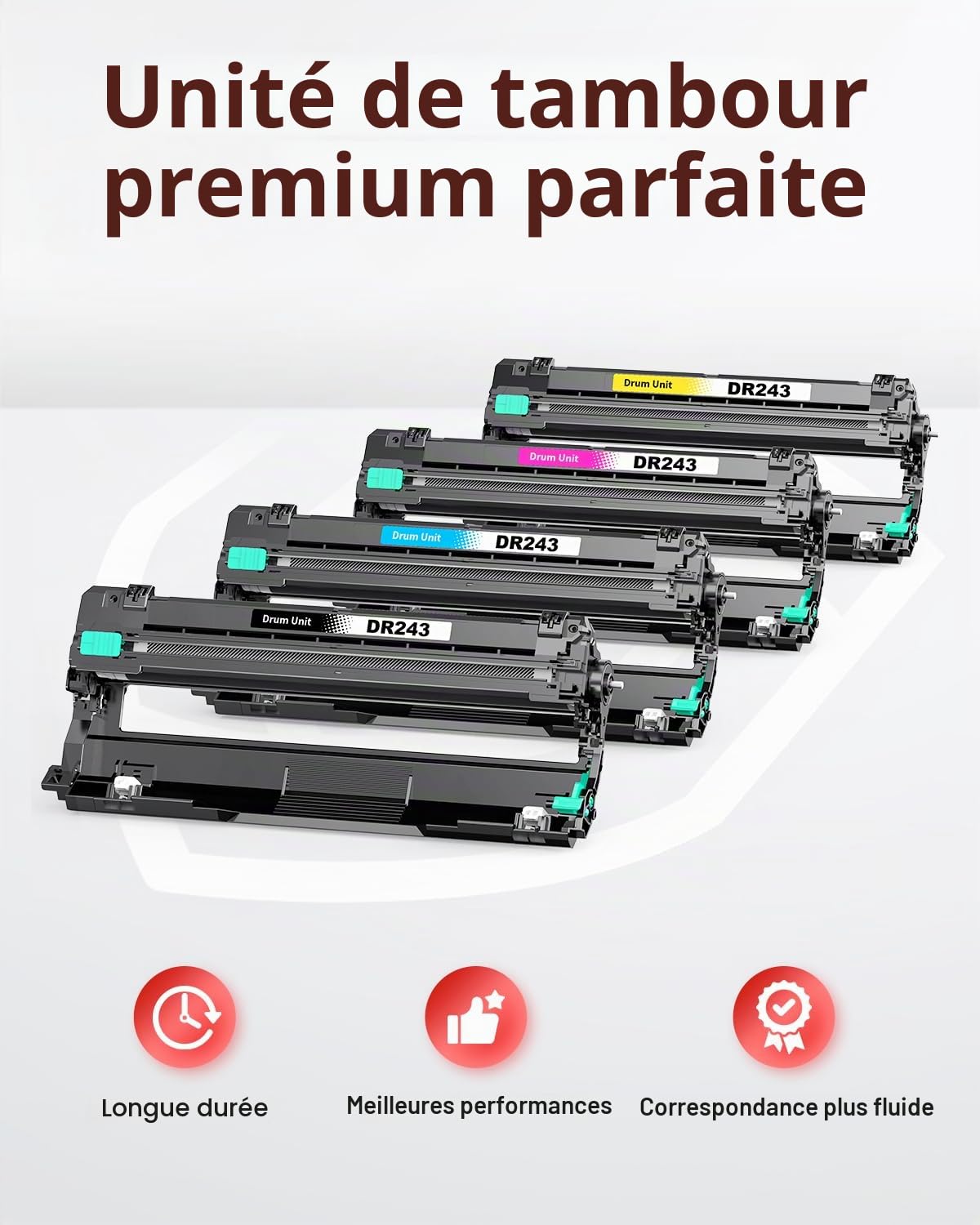 DR243CL DR-243CL Unités de Tambour compatibles avec Brother DCP-L3510CDW | Compatible pour DCP-L3550CDW HL-L3210CW HL-L3230CDW HL-L3270CDW MFC-L3710CW MFC-L3730CDN MFC-L3750CDW