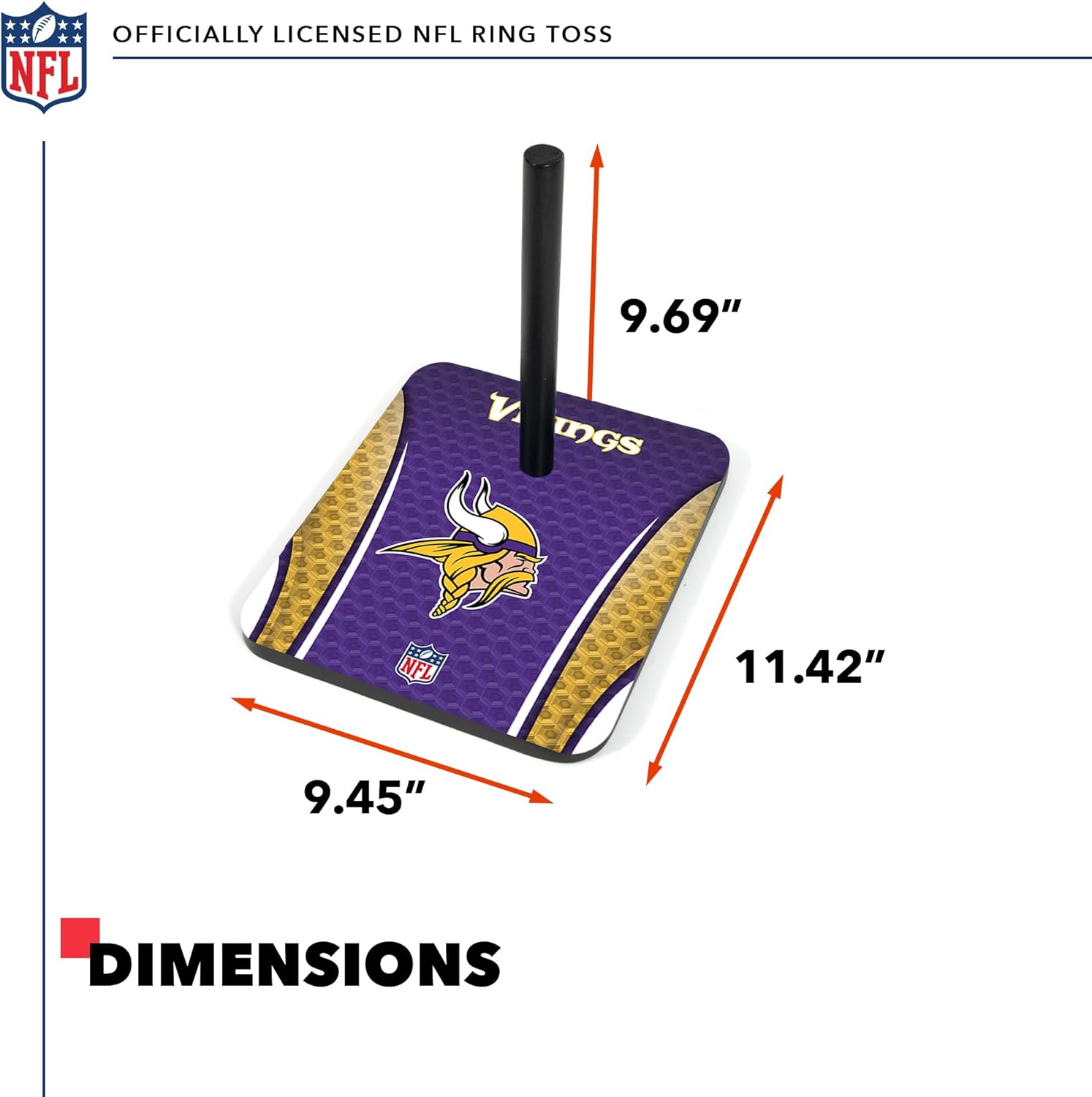 Wild Sports NFL Quoits Set with Direct Print HD Team Graphics – Tailgate Ring Toss Game – Great Gift for Any Football Fan! Ring Toss Family Outdoor Games for The Beach, BBQ, or Tailgate Party