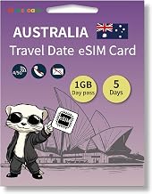 Australia Travel eSIM – Instant Activation, No Physical SIM, 4G/5G Data for Sydney, Melbourne, Brisbane (1GB Daily / 5 Days) – Works on iPhone/Android