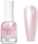 MIZHSE Pink Nail Polonais 15ml,Grand volume à sec rapide Pearl Huile polonaise Air Séchage rapide Pearlescent clair rose laque de ongles Non Gel à base d'huile Nail Art Manucure Salon Accueil DIY Cadeaux