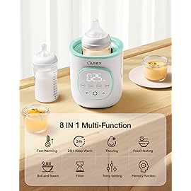 LAREX Bottle Warmer, Fast Baby Bottle Warmer for Breastmilk and Formula, with Timer and Accurate Temp Control, 8-in-1 Baby Milk Warmer BPA Free with Digital Display, Bottle Warmers for All Bottles