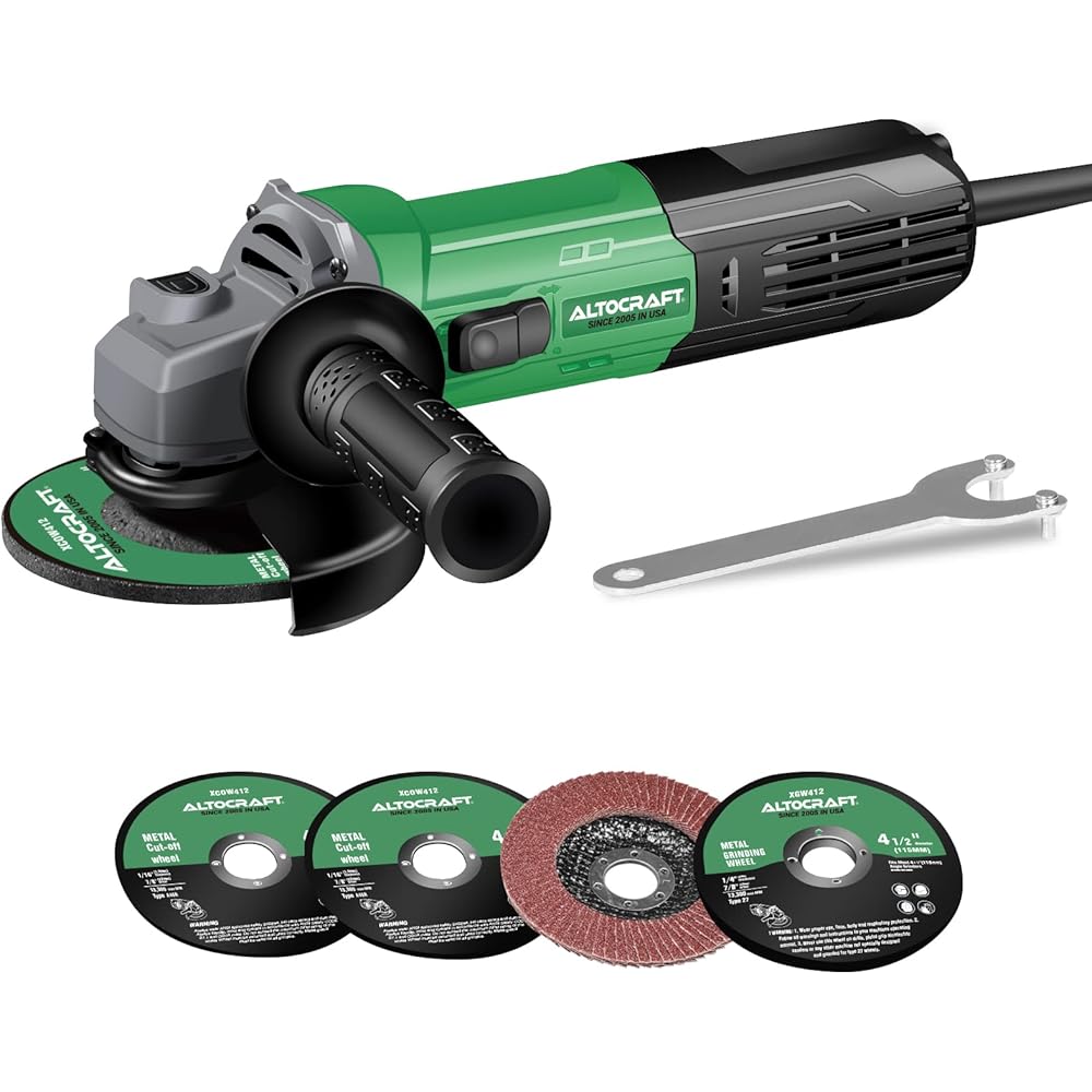 9/mo Finance ALTOCRAFT 41/2 Inch Corded Angle Grinder 750W,11500Rpm