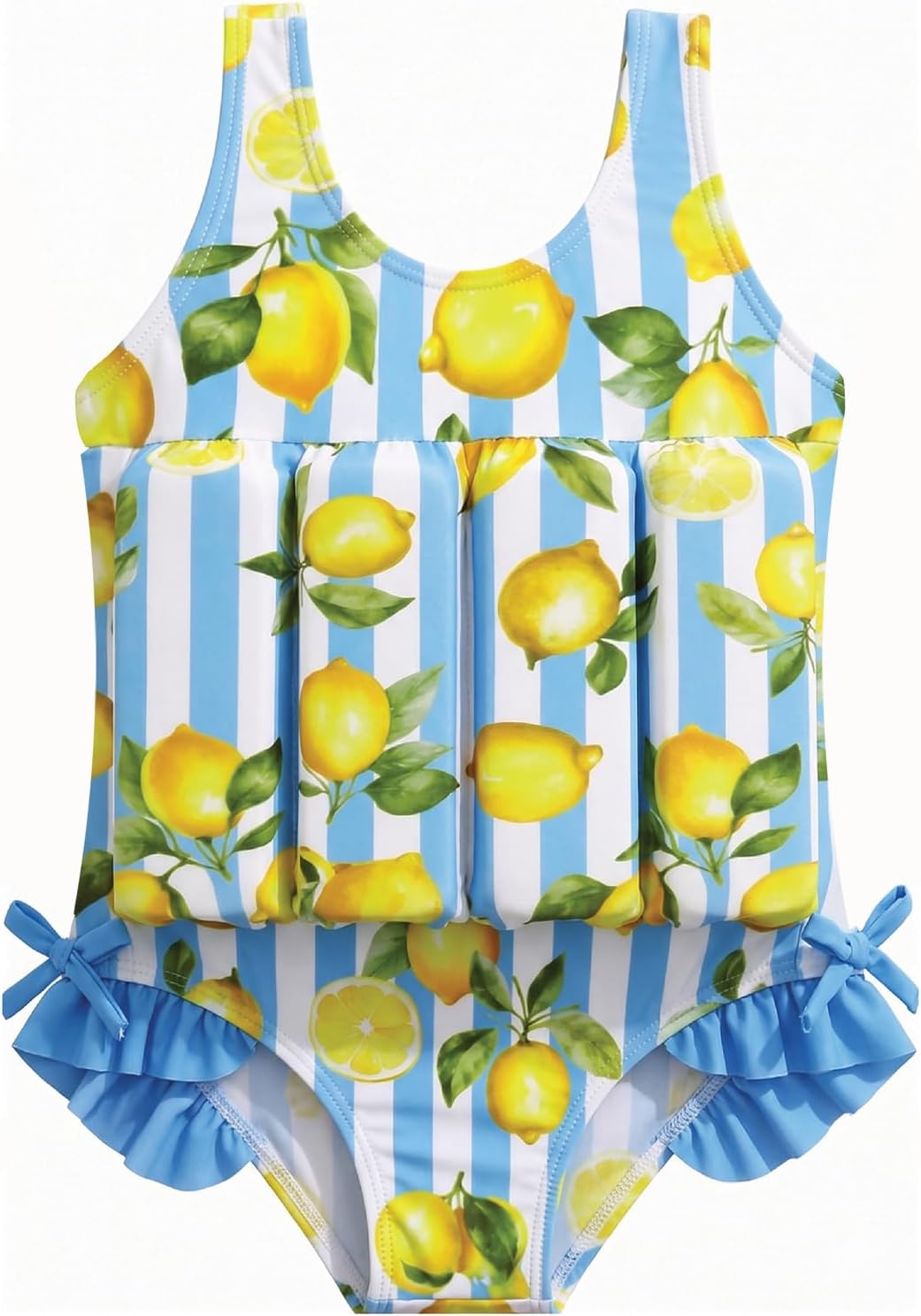 Toddler Girls' One-Piece Premium Swimsuit -Bathing Suit with Built-in Buoyancy, Soft Stretch Fabric -Float Swim Suit for Pool