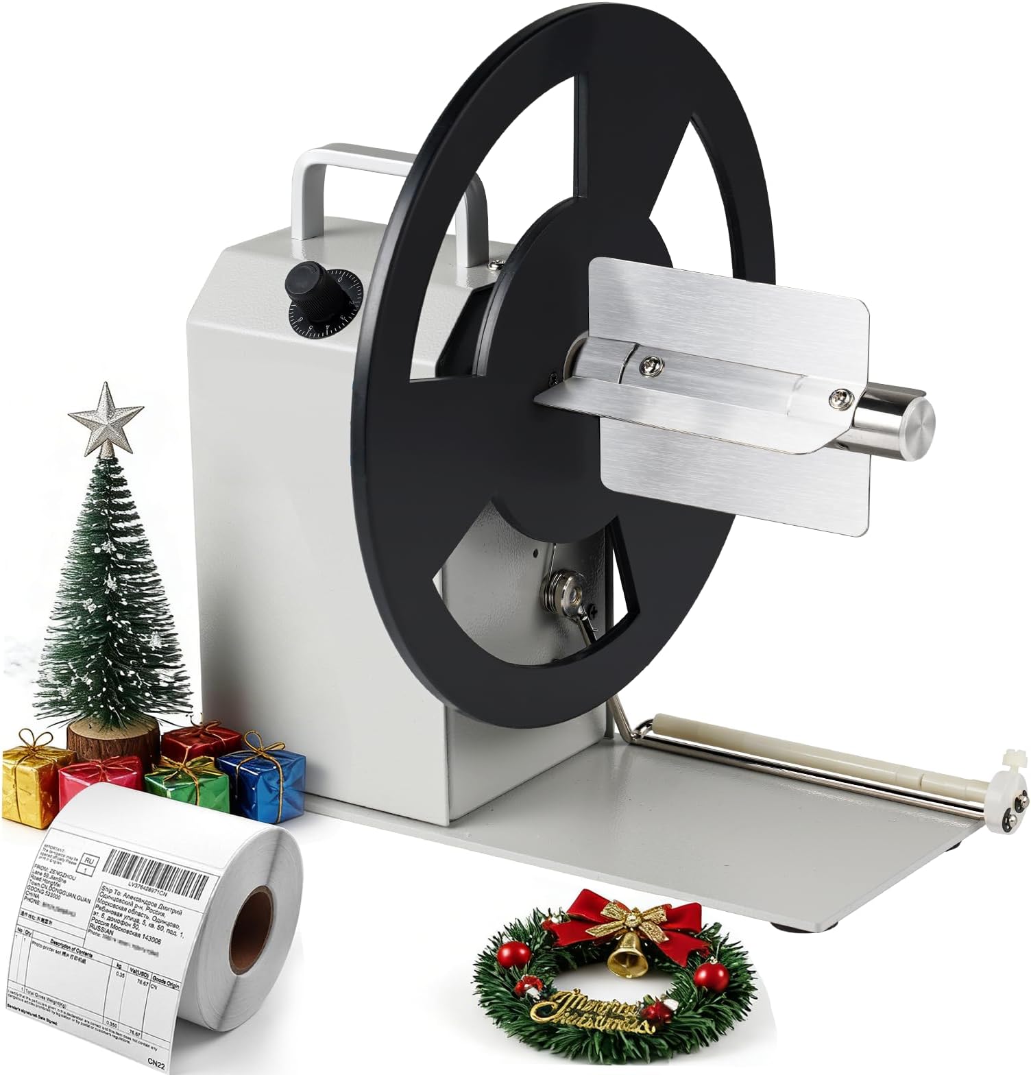 YUCHENGTECH Automatic Label Rewinder Width 120mm Diameter 230mm Two-way Electric Label Rewinders 1 inch/1.5 inch/3 inch Inner Core Tags Label Rewinder Machine 1-10 inch/s Speed-Adjustable