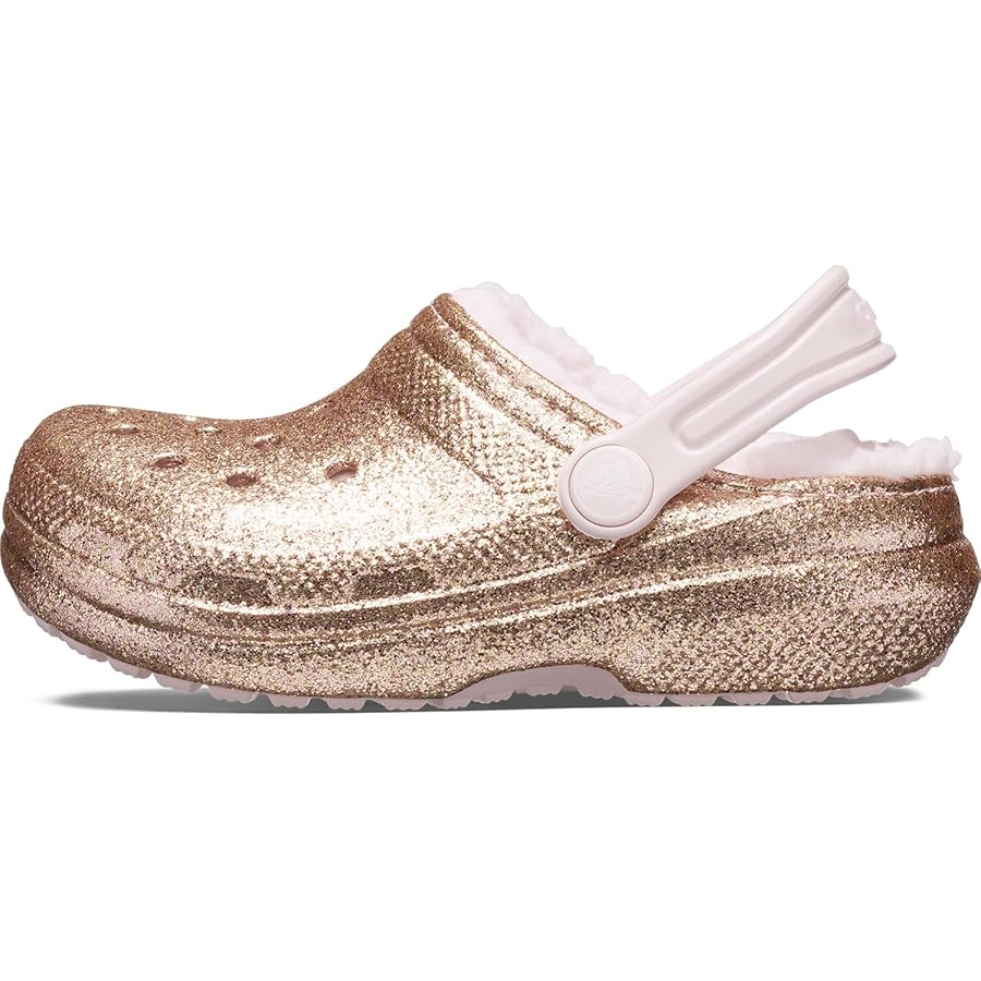 LiLi&LuLu　　0206 Crocs Unisex-Child Classic Glitter Lined Clogs | Slippers
