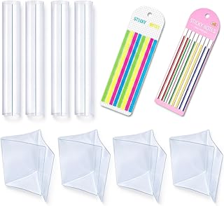 Mahjong Line Reader Set for Standard & Large Print Mahjong Cards | 4-in-1 Complete Kit, Includes Magnifying Rulers, Stickers, Sleeves & Tabs, Reusable Line Finder, Gifts for Mahjong Players