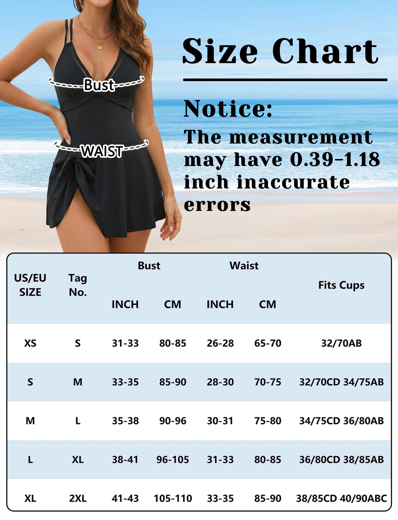 Vestido de baño sexy para mujer, con cuello en V, para la playa, para la piscina