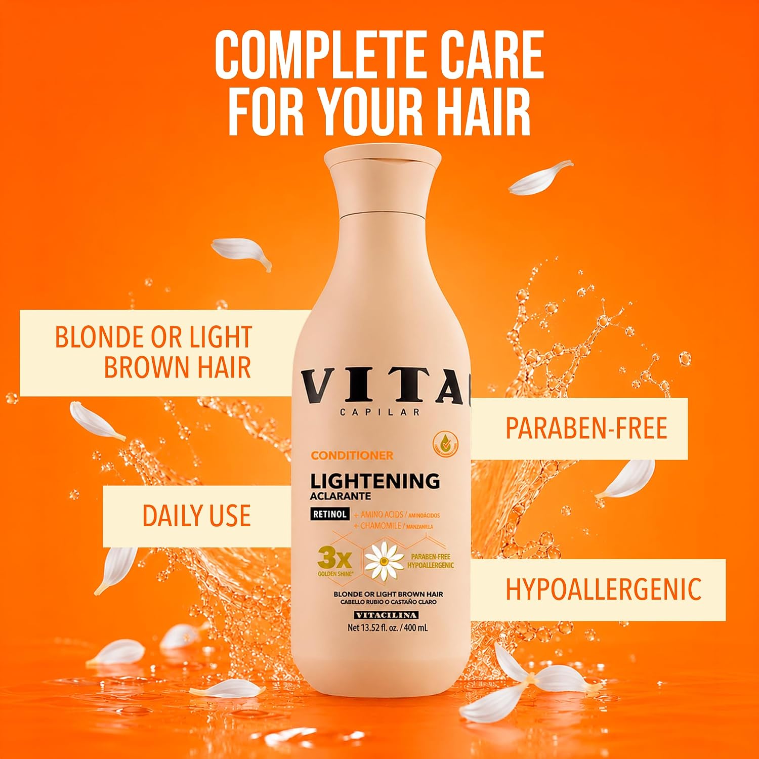 Vitacilina Capilar Lightening Conditioner, 13.52 fl oz, Hair Care image 5